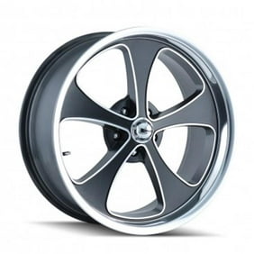 22 x 9. inches //5 x 115 mm, 15 mm Offset RIDLER 695 MATTE BLACK//MACHINED LIP Wheel